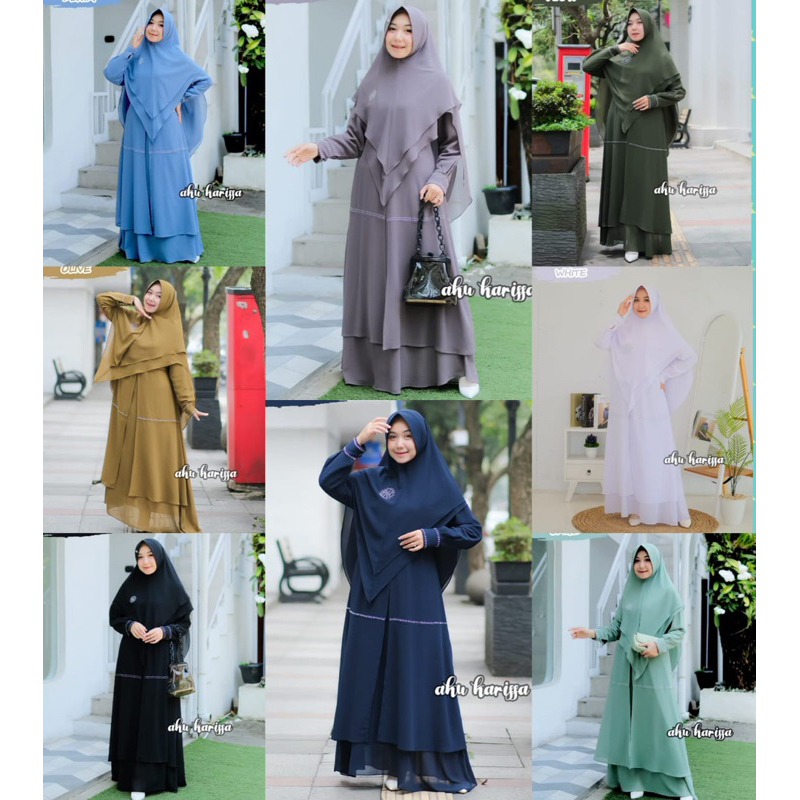 AZEERA SET COUPLE ORI AKU KARISSA//GAMIS IBU DAN ANAK CERUTY BABY DOLL