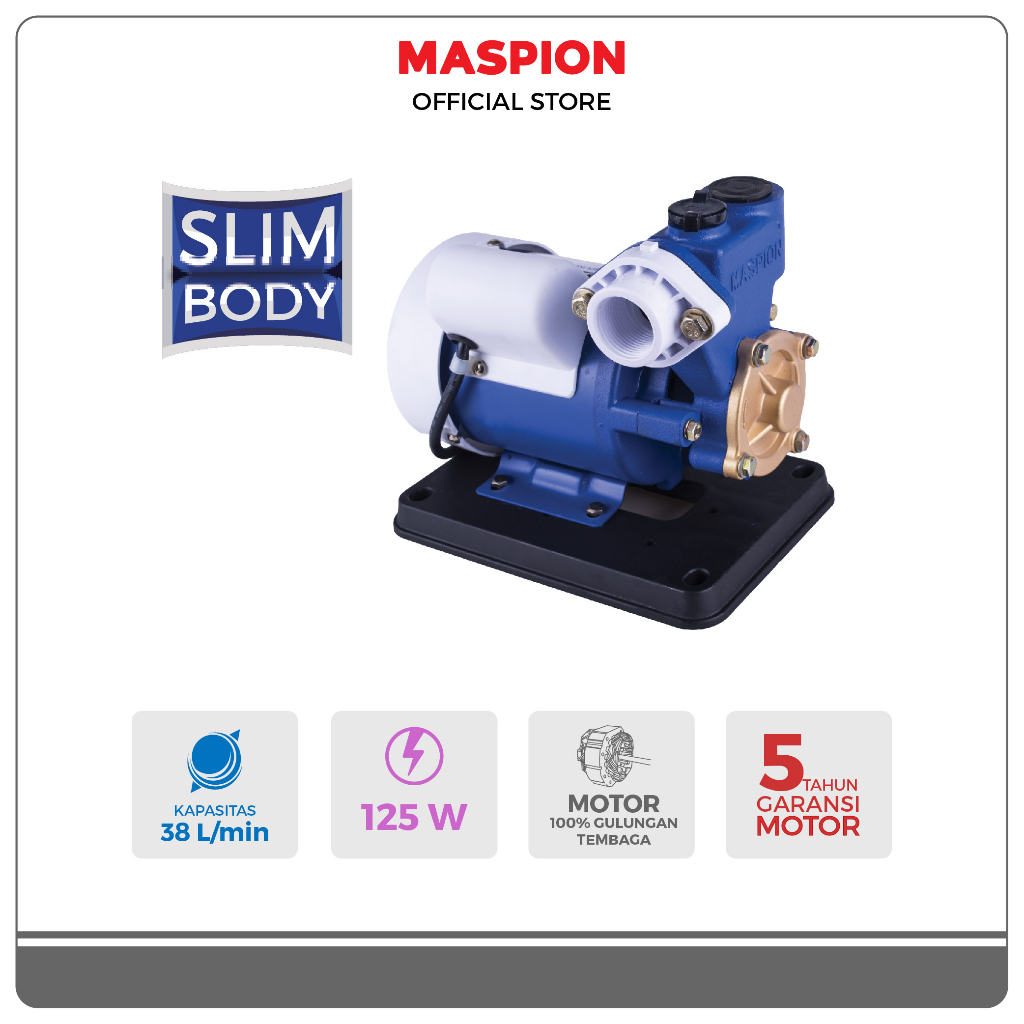 Maspion Water Pump Mesin Pompa Air Manual MWP-125 KMA