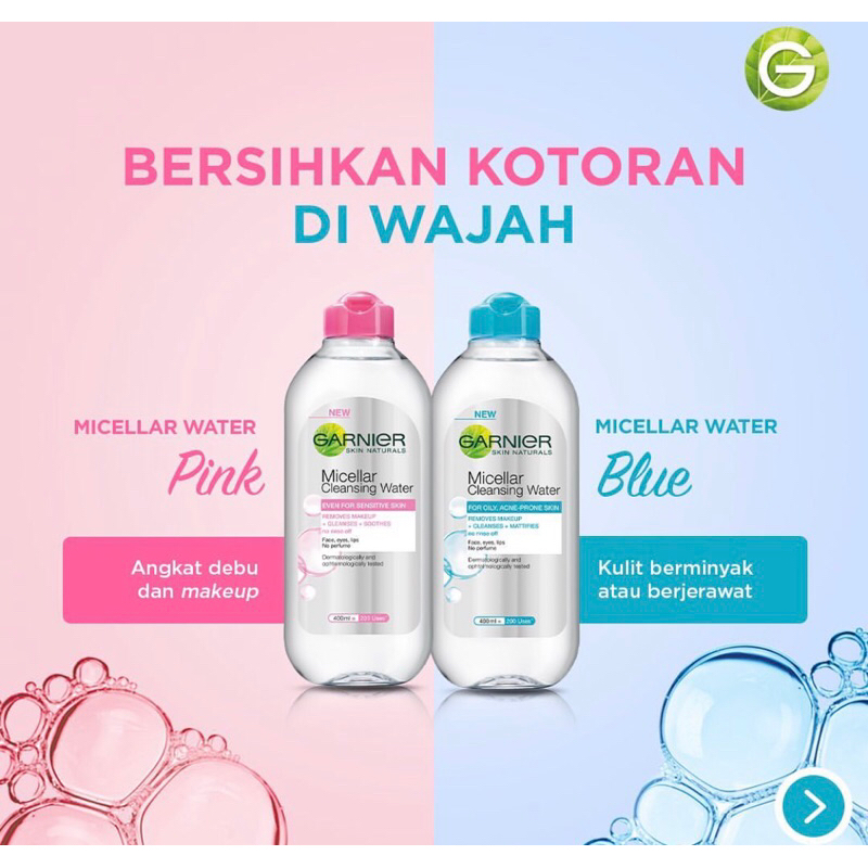 Garnier Micellar Cleansing Water Pink || Blue || Bipase Oil ||  Vit C || Rose Water