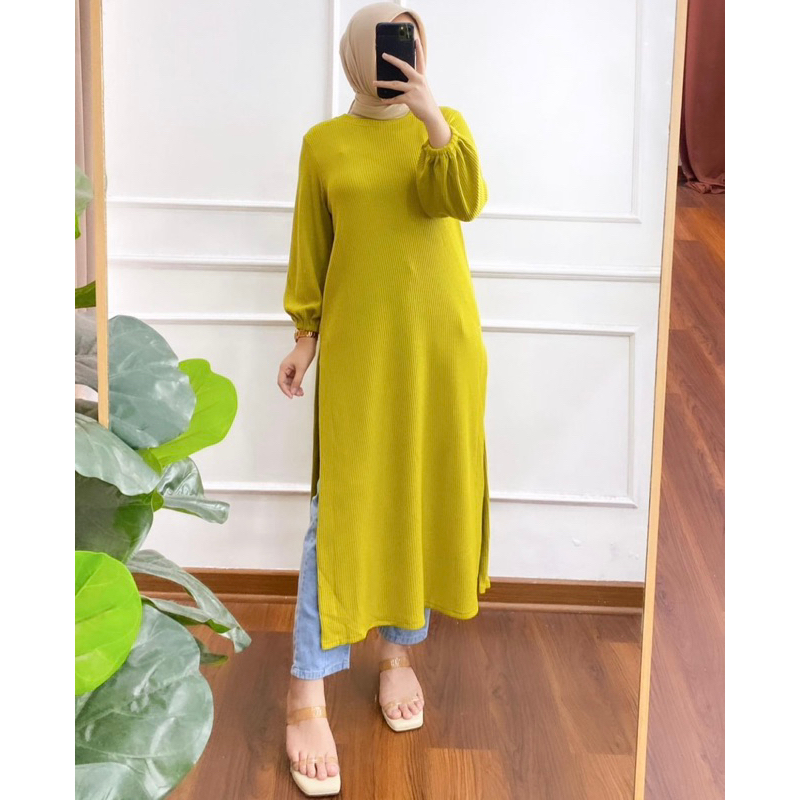 long tunic dunna long tunik kaos knit merk clarke midi uniqlo