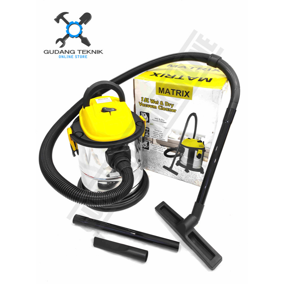 Vacuum Cleaner Dry Wet 15 Liter VC15 MATRIX / Vacum Vakum Cleaner 15 Liter Penyedot Debu Kering Basah VC 15 MATRIX