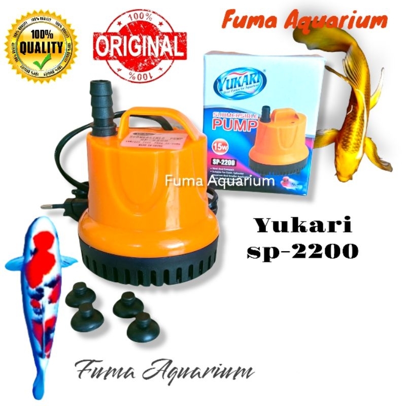 YUKARI SP-2200 Pompa Celup Kolam Aquarium Low watt Pompa Filter Air Power Head Submersible Pump