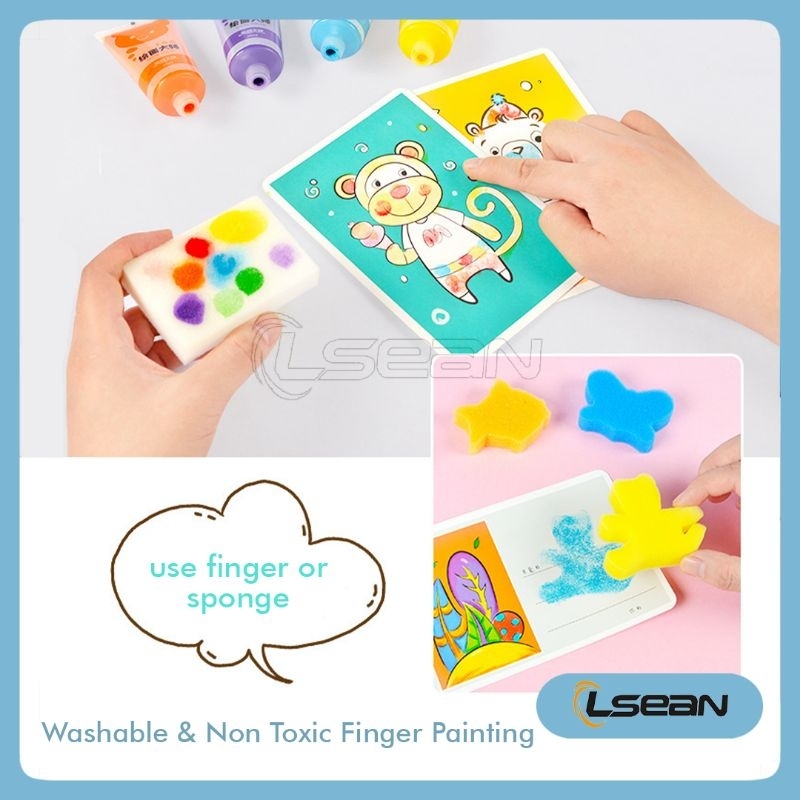 FINGER PAINT Mainan Edukasi Kreatif Washable &amp; Non Toxic Set