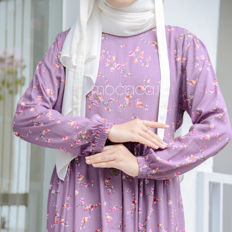 Gamis rumahan renda depan busui rayon premium - motif lavemmderskg