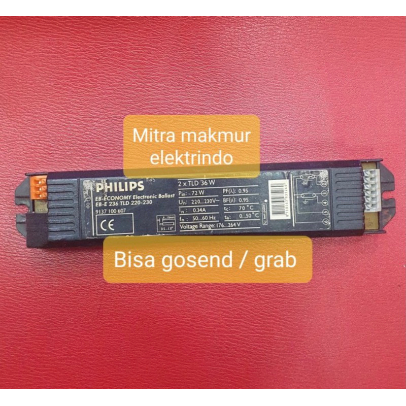 Ballast ebc 2x36 w philips / ballast elektronik 2x36w ebc 2x36 t8