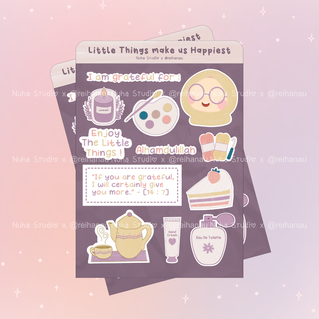 

Sticker by reihanau | Little Things Make Us Happiest | Aesthetic Sticker Estetik Stiker HP Laptop Botol Cute Waterproof Scrapbook Diary Journal Bujo Anti Air