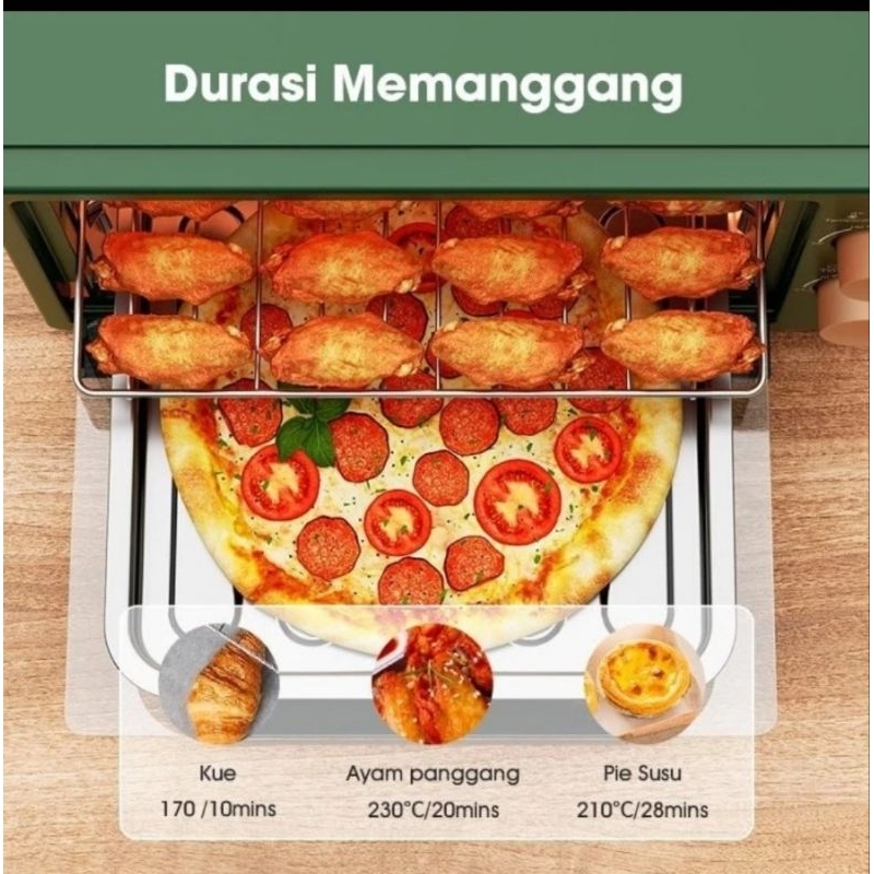 SAMONO Oven Listrik Mini 750W 12Liter SW-EOG12 - Oven Elektrik Kecil