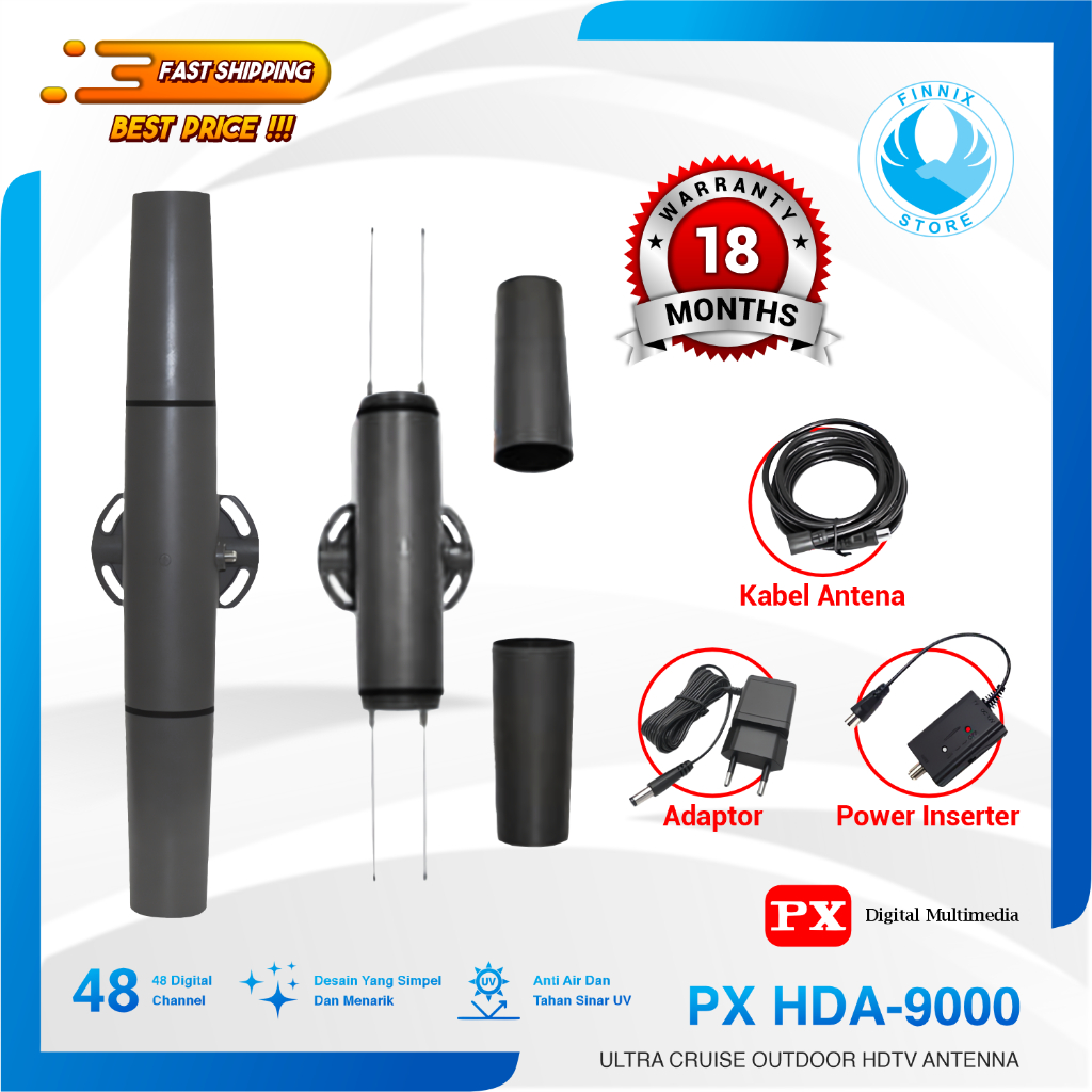 PX HDA-9000 Ultra Cruise HDTV Antena TV Digital Outdoor