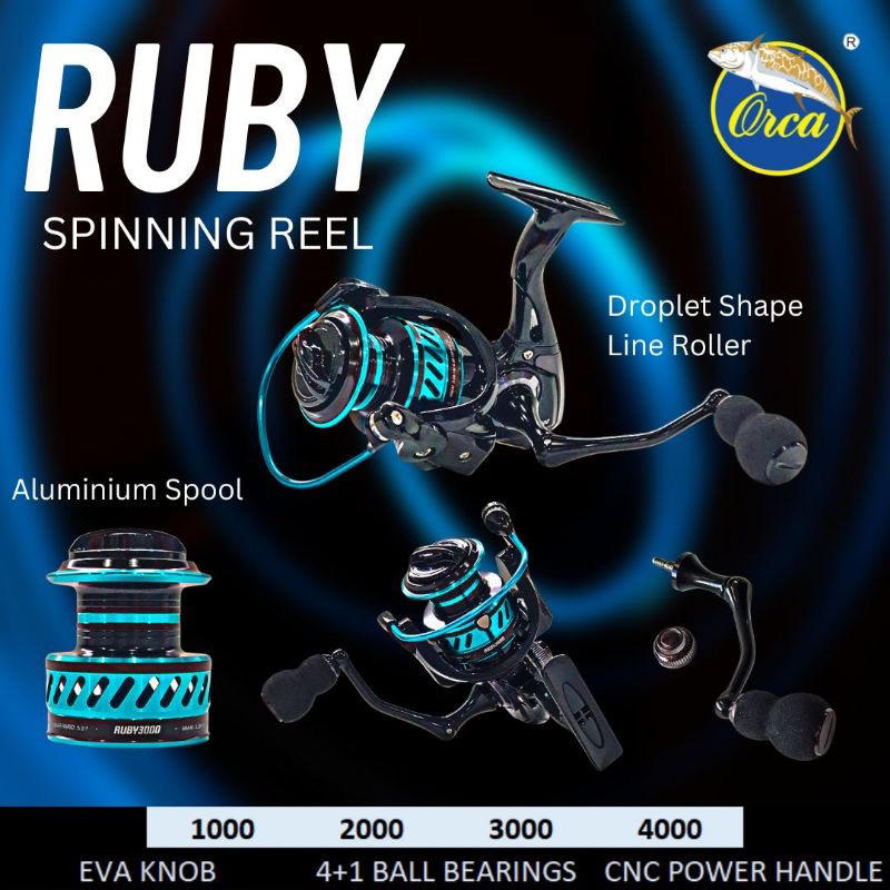 Reel Spinning Orca Ruby 1000 2000 3000 4000