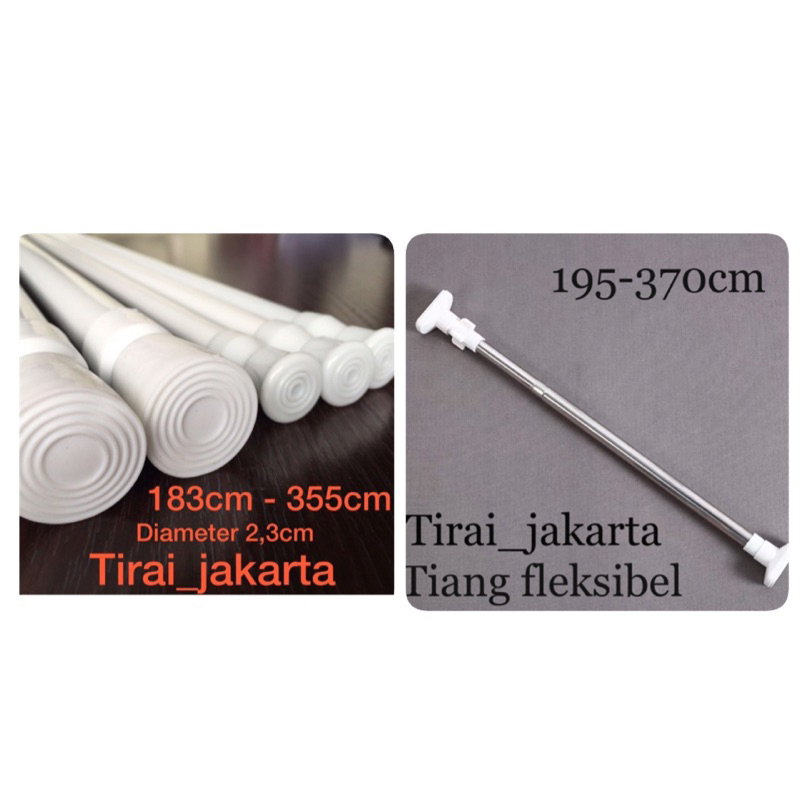 Tiang fleksibel 183-355cm/tiang flexibel/tiang gorden fleksibel/ tiang tirai kamar mandi/tiang gorden kolong dapur/ iang tanpa paku /tiang ajaib/ tongkat fleksibel gorden/tongkat kolong dapur goden/tongkat ajaib/tongkat kamar mandi/tiang fleksibel 3 meter