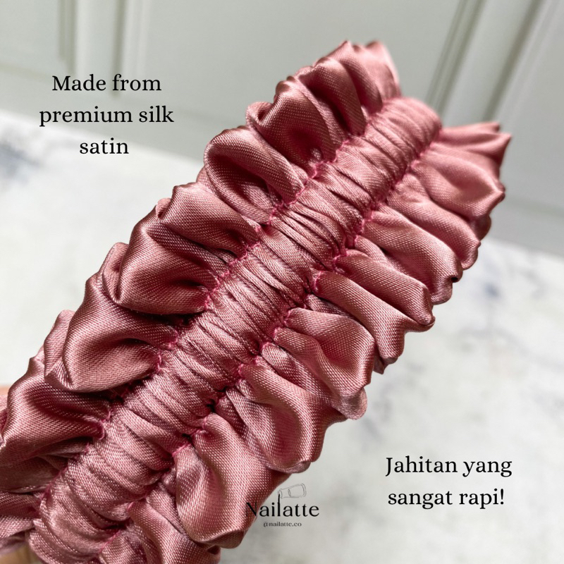 Ay00 Bando Nagita Slavina Dewasa Korea Wanita Kekinian Scrunchie Bandana Bendo Bondu Terbaru Cewek