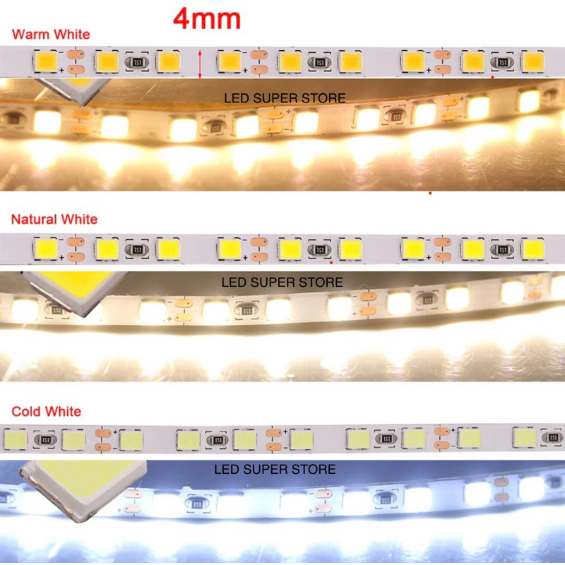 LED Flexible Strip 2835 600LED Superbright 12v Putih | Warmwhite | Icy White - 5 Meter