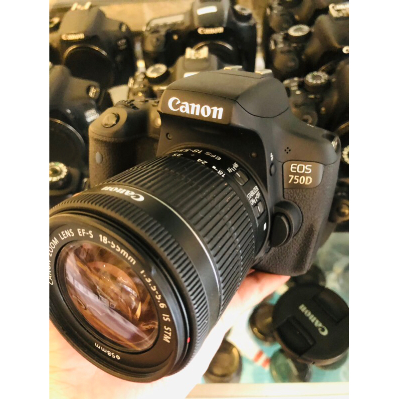 kamera eos Canon 750d wifi  lensa 18-55 is like new