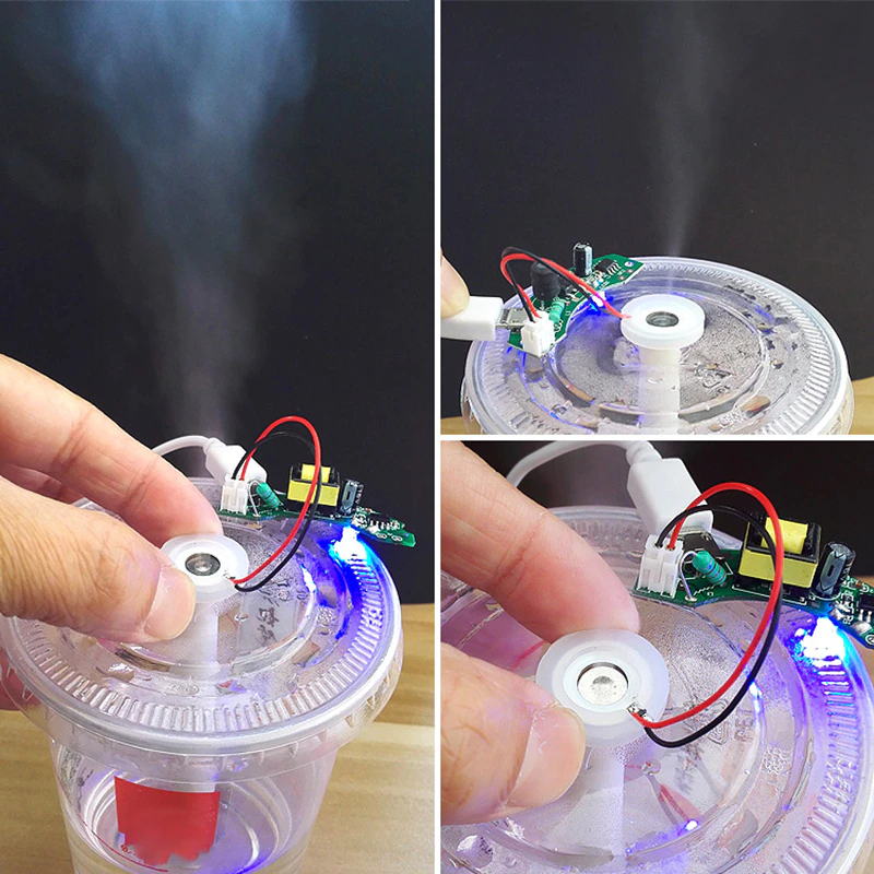 Pembuat Kabut Embun Mist Spray Fog Maker Atomizer Spray Atomizing Transducer Plate 16 mm 1 PCS - WT02 - 7RHXO3WH White