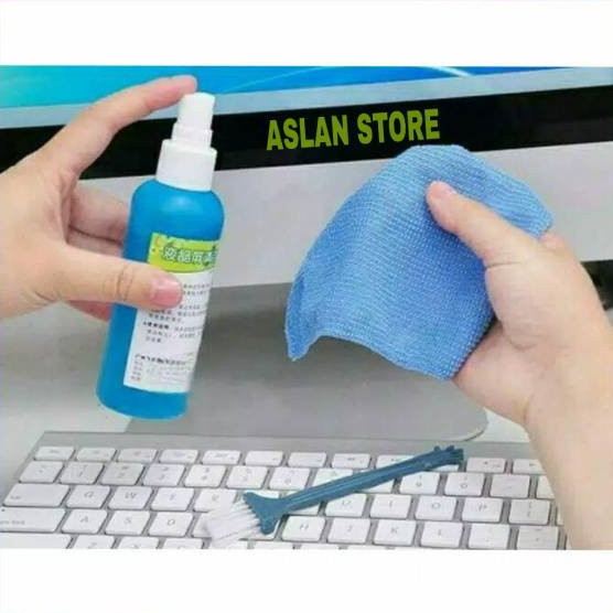 Cairan Spray Pembersih Layar Komputer,Tv,Laptop LCD Screen Cleaner Cleaning Kit