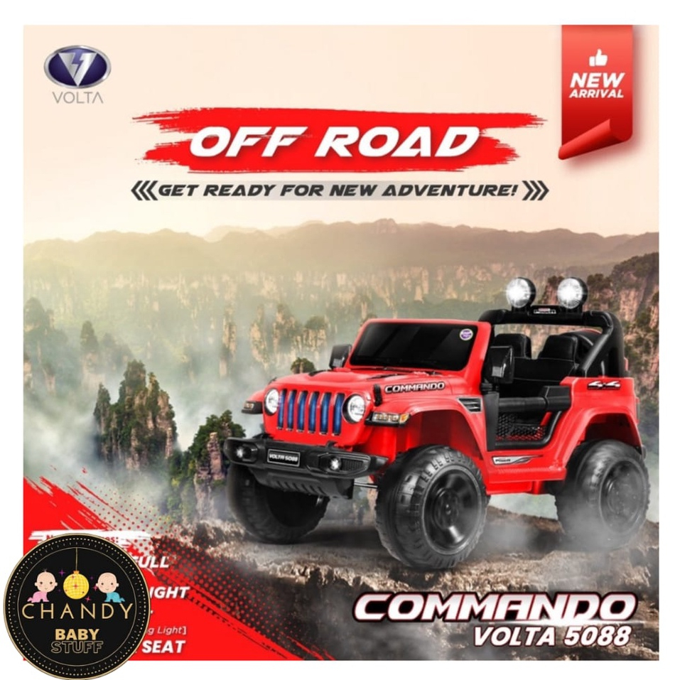 MOBIL AKI MAINAN ANAK JEEP OFF ROAD COMMANDO VOLTA 5088