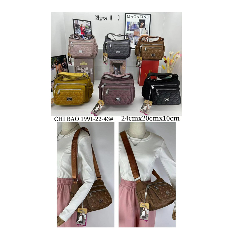 CB1991-35 TAS SELEMPANG WANITA IMPORT CHIBAO 7 RUANG