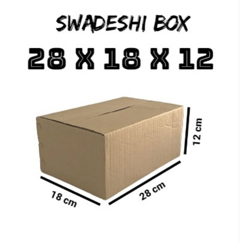 

kardus/karton/box uk. 28x18x12 cm untuk packing singlewall polos