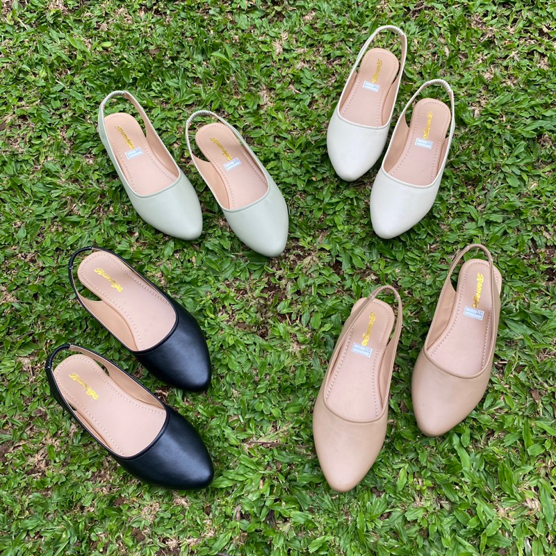 Sepatu wanita Flat Shoes Mules Sol Karet Non Slip AP-05