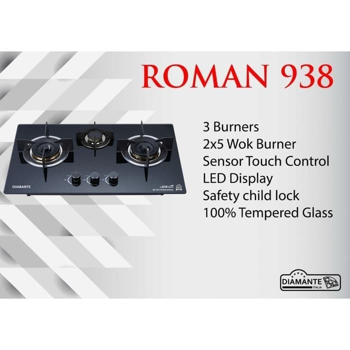 Kompor Gas Diamante ROMAN 93 - Kompor Tanam untuk Rumah Tangga