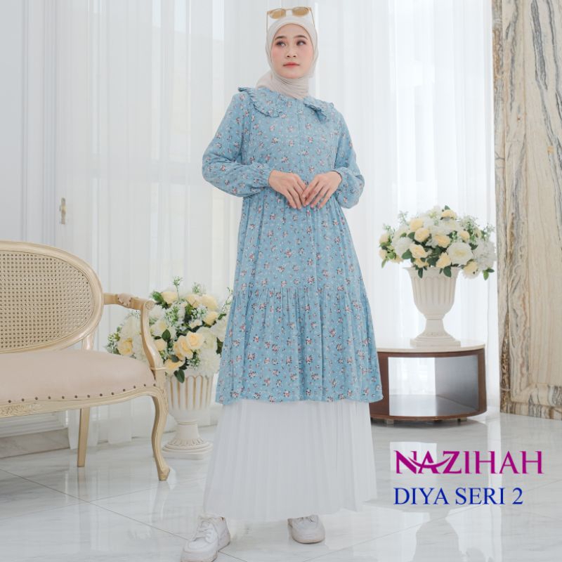Diya tunik wrn biru tosca