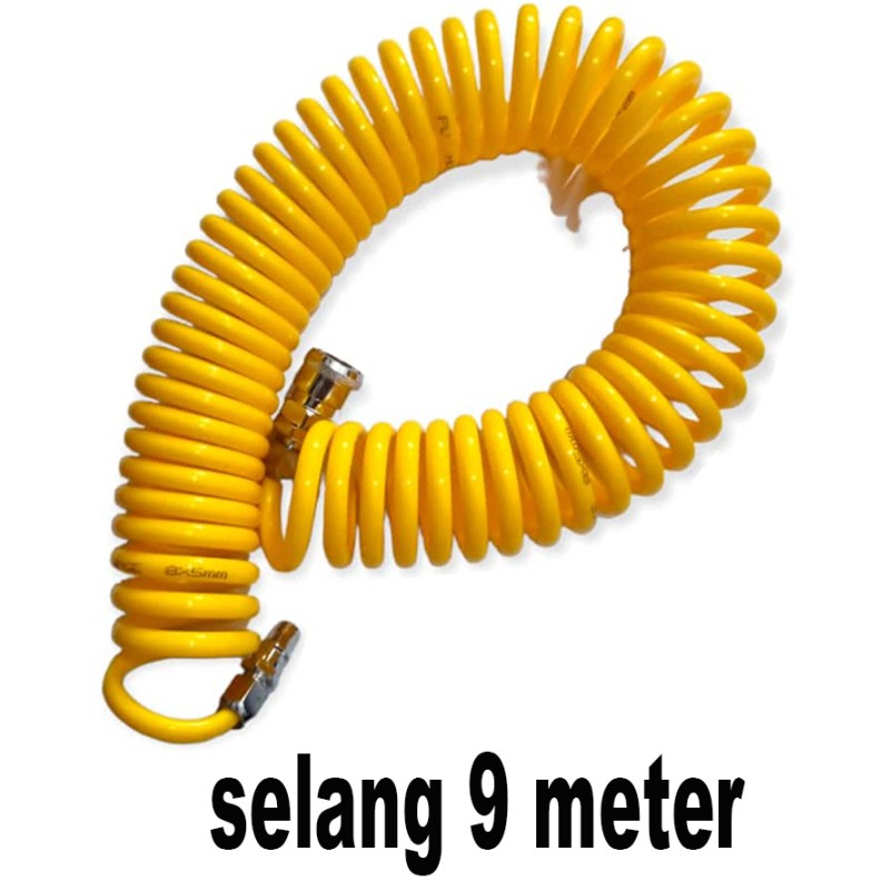 Recoil Hose Selang Kompresor 9 Meter Troodon material selang Polyurethane