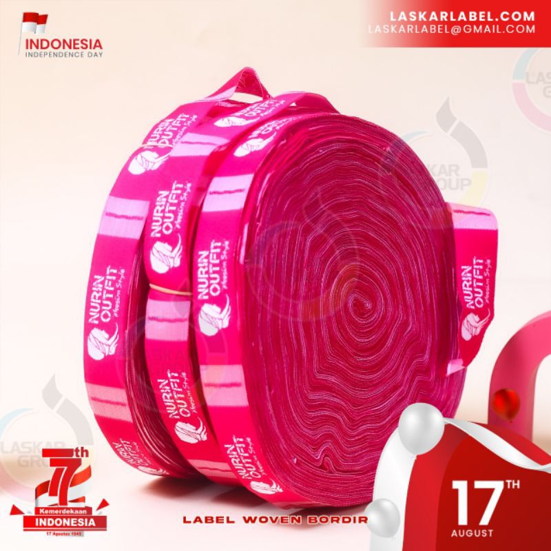 

(2×4 cm) Label woven, label baju, label bordir, label merek/cap