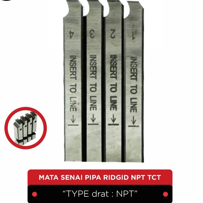 Mata Senai Pipa NPT TCT 1/2 - 3/4&quot; &amp; 1 - 2 &quot; | Pipe Machine Dies