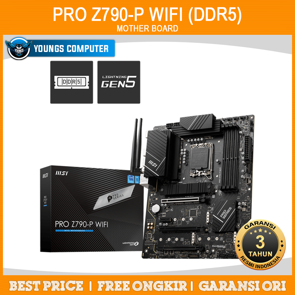 MSI PRO Z790-P WIFI DDR5 | MOTHERBOARD INTEL Z790 LGA1700 DDR5 ATX