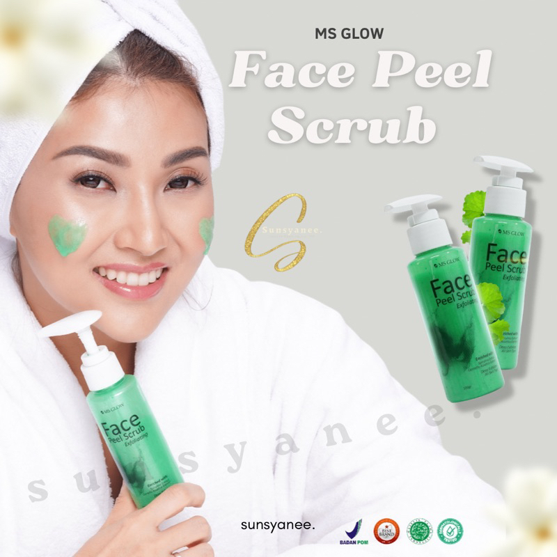 Ms Glow Face Peel Scrub | Eksfoliasi Kulit | Mengangkat Komedo