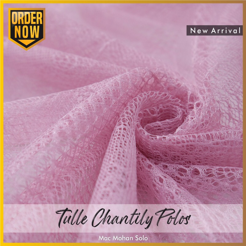 [NEW ARRIVAL] TULLE CHANTILY POLOS PREMIUM HIGH QUALITY TILE CHANTILI PER 0.5M UNTUK DRESS KEBAYA GAMIS KOMBINASI BAJU BY MACMOHAN