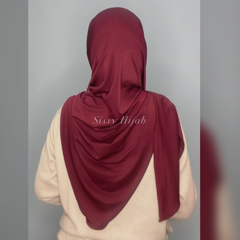 Sissy Hijab Pet Segitiga Oval Jersye