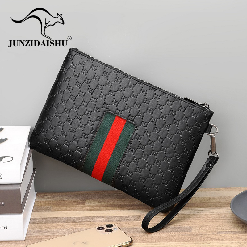 Dompet Clutch Pria JUZIDAISHU Tas Tangan Kulit Cowok Dompet Besar Laki laki Tas Tenteng Pria Import