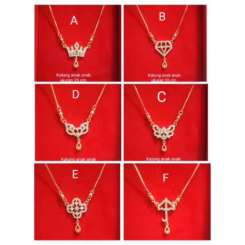 C19 Kalung xuping anak-anak lapis emas dgn mata zircon