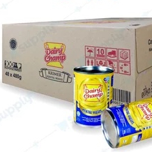 

[48 PCS] Krimer Kental Manis SKM Susu Kental Susu Kaleng Dairy Champ 480gr /dus