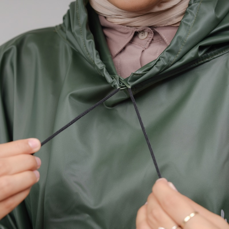 Denting Mas Terang Jas Hujan Ponco Kelelawar Pvc Tebal Weje