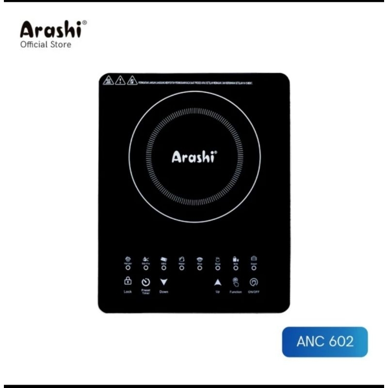 Kompor Listrik Induksi ARASHI ANC 602 - Induction Stove - Child Lock