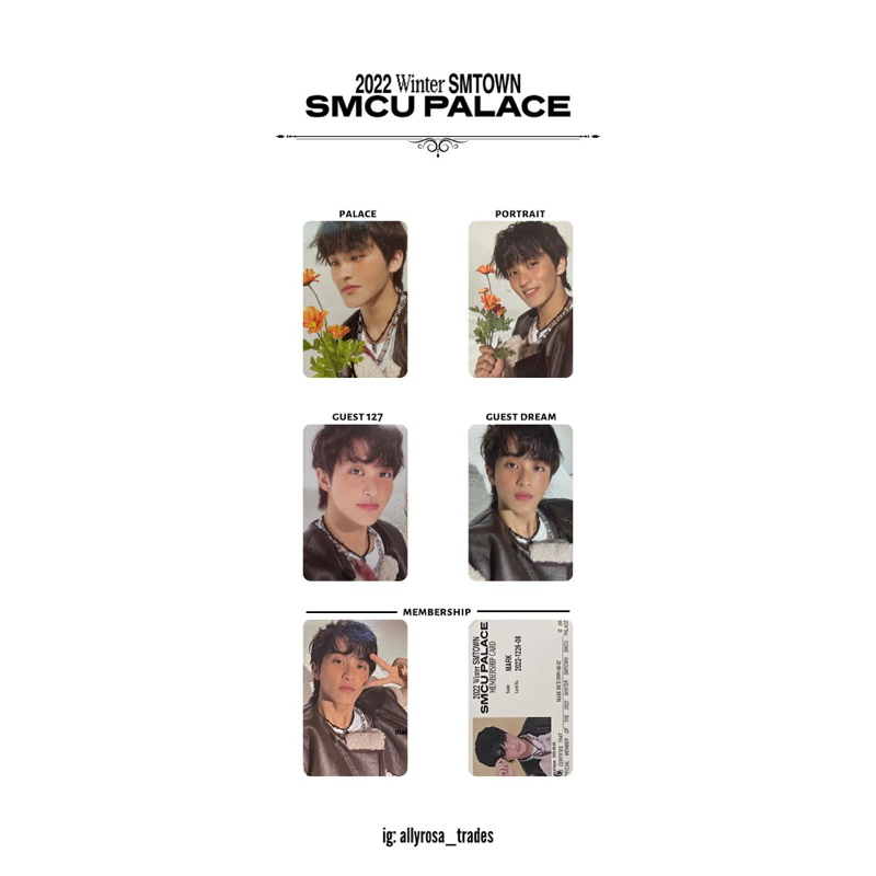 [WTS] PO PC PHOTOCARD MARK 2022 WINTER SMTOWN SMCU PALACE / MARK GUEST / MARK POTRAIT / MARK MEMBERS