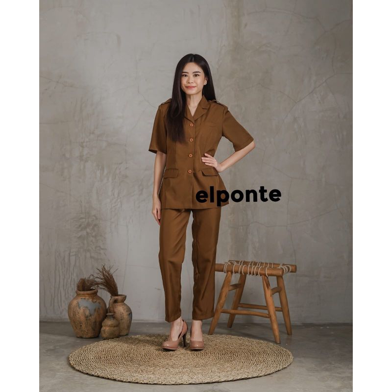 SERAGAM DINAS PEMDA/BAJU PEMDA TUA KANTONG BAWAH SETELAN CELANA TANGAN PENDEK