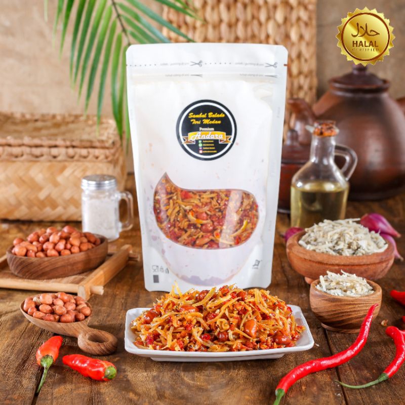 

Sambal balado teri Medan PREMIUM pedas gurih tanpa MSG 250gram