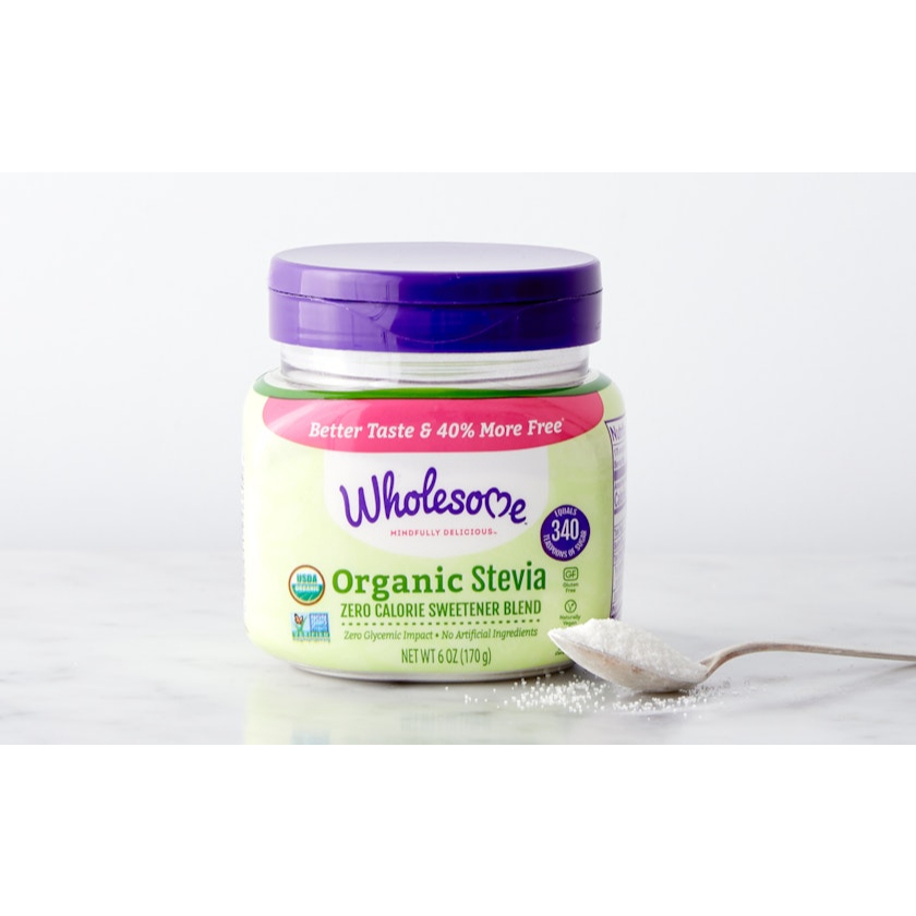 

Wholesome Organic Stevia, 6 oz 6oz jar 170g 170 g Zero Calorie Sweetener Blend, Zero Glycemic Impact