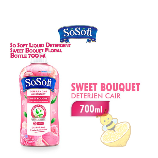 Jual So Soft Liquid Detergent Sweet Bouquet Bottle 700 ml Shopee