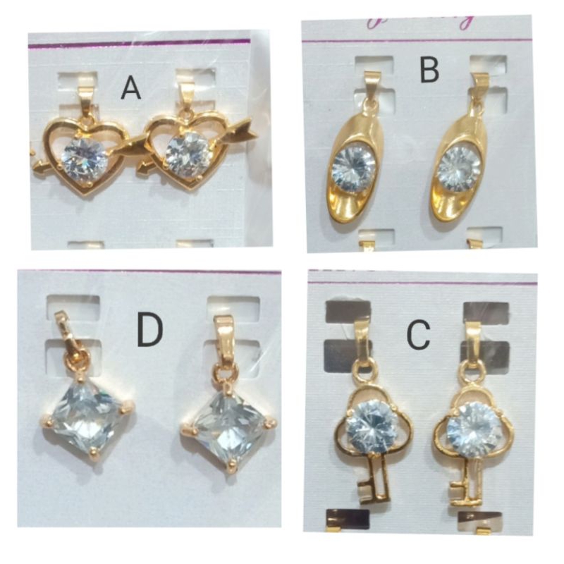 DAL332. Liontin xuping lapis emas dgn mata zircon untuk bandul kalung wanita
