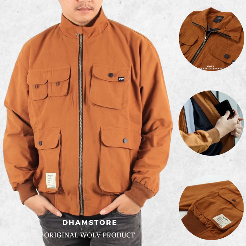 ORIGINAL WOLV Jaket Maverick Caramel Jaket Parka Wolv