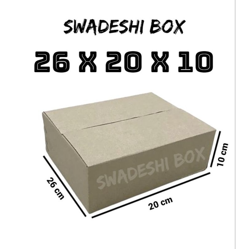

kardus/karton/box uk. 26x20x10 cm untuk packing singlewall polos