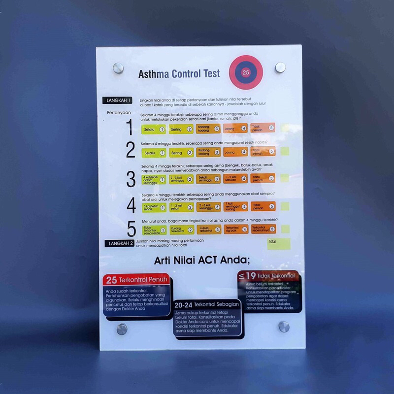 Poster Akrilik Asma Control Test ACT