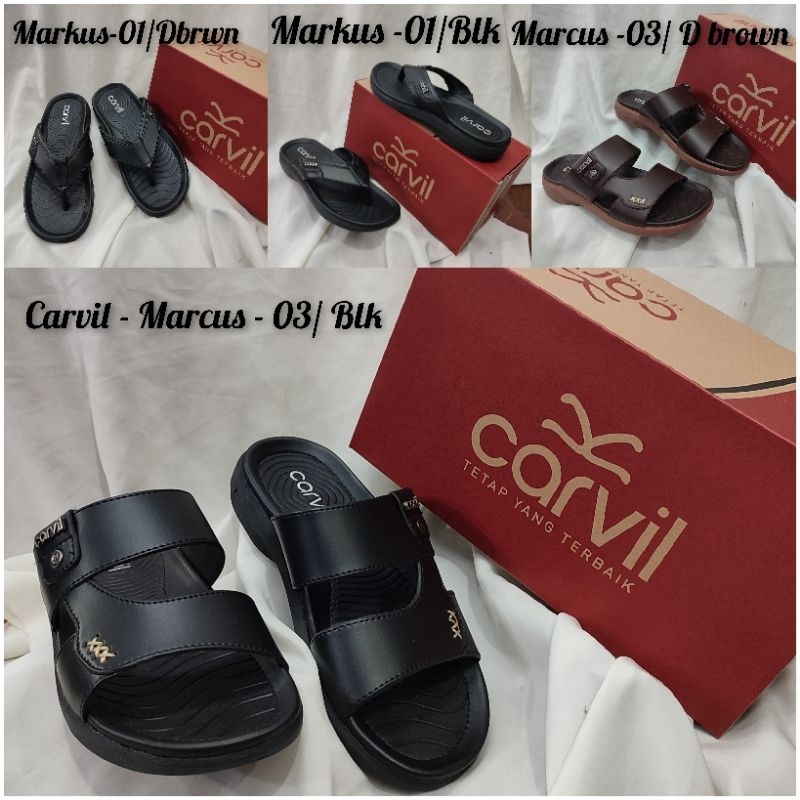 Sandal pria Carvil Markus.... Sandal pria Kekinian Carvil Original.......