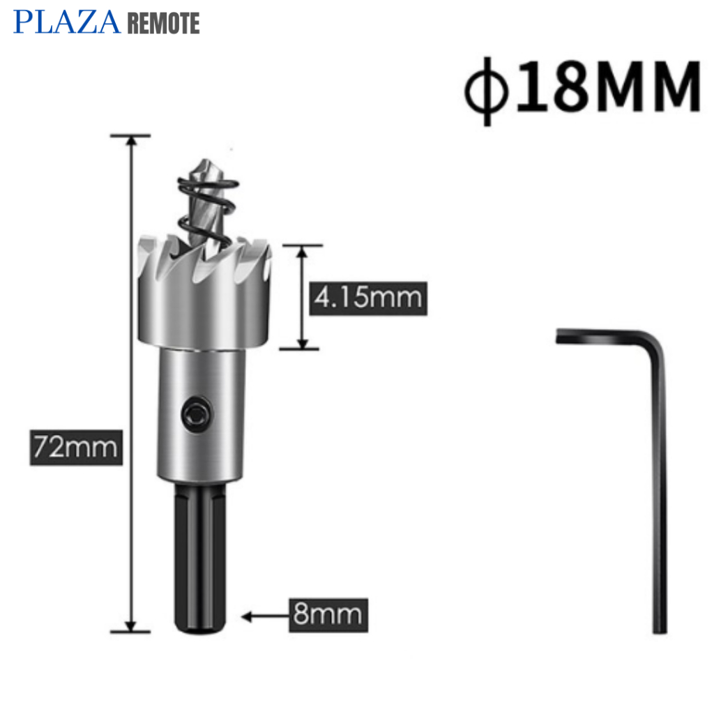 MATA BOR HOLESAW PEMBOLONG BESI BAJA STAINLESS STEEL 18 MM