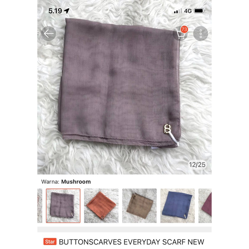 Preloved Buttonscarves Everyday Scarf