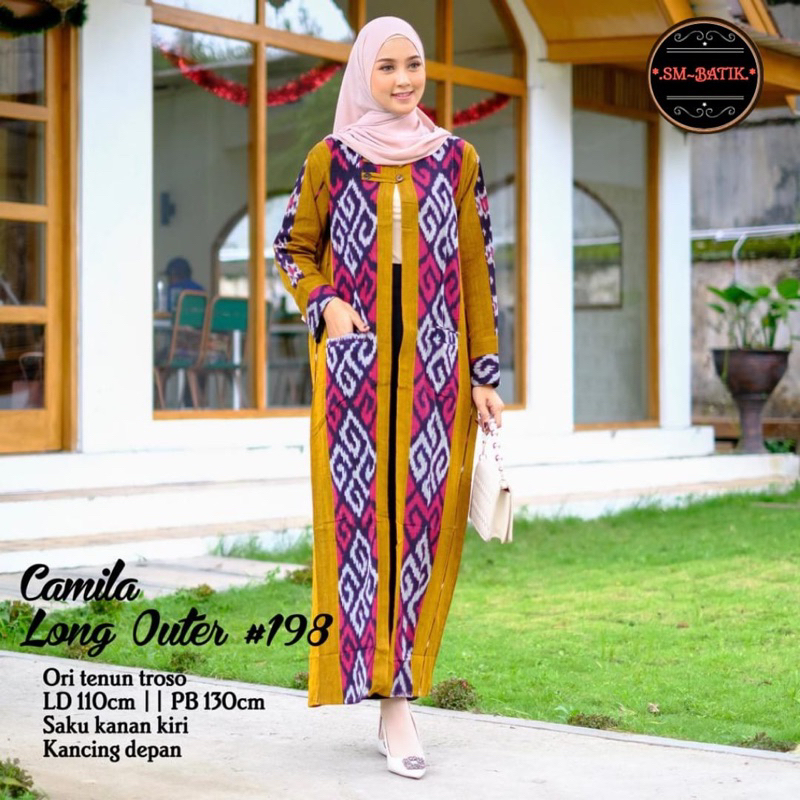 Camila Long Outer Batik Cewek Modern